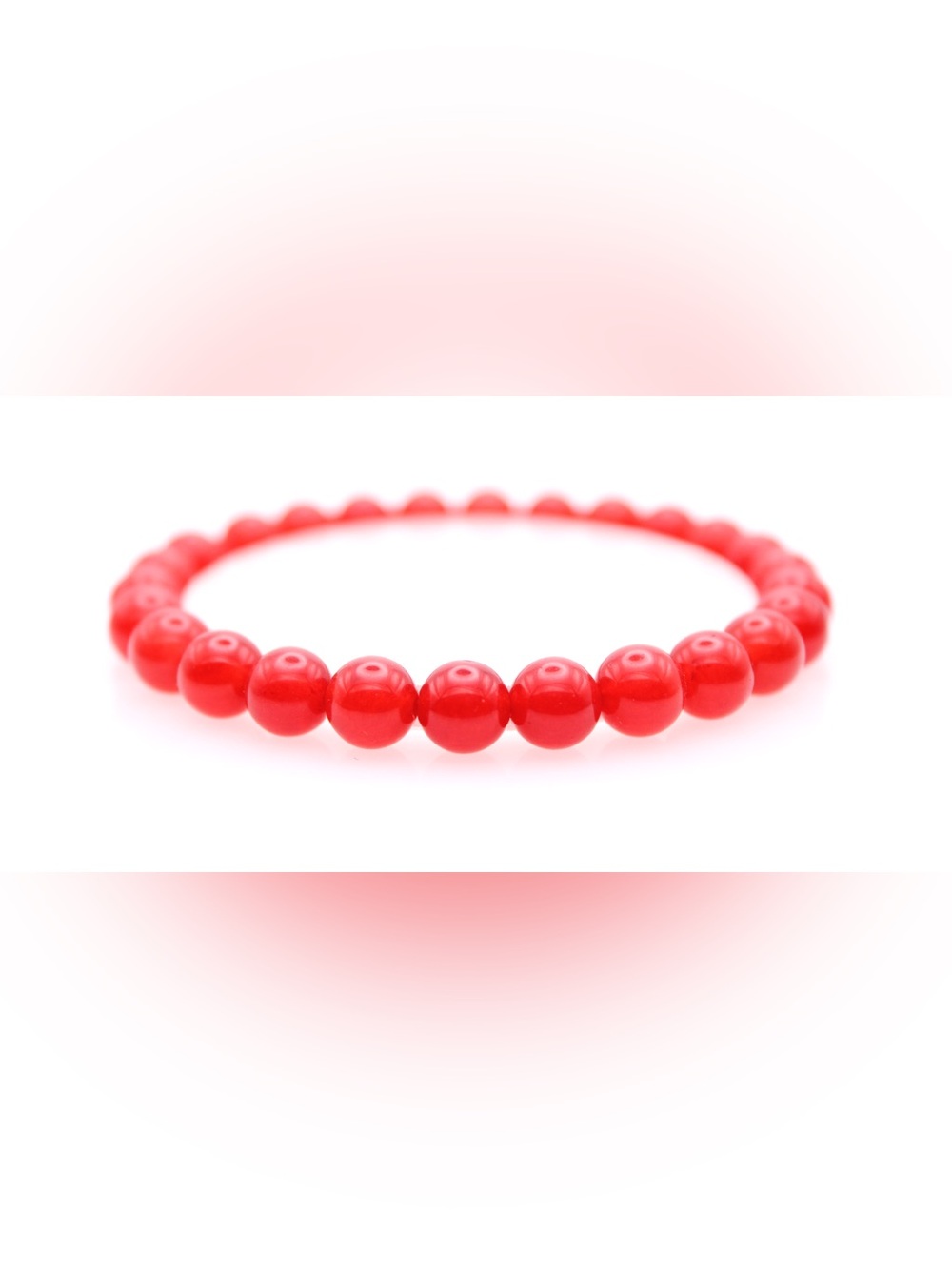 Red Beaded Stretch Bracelet - Women Jewelry